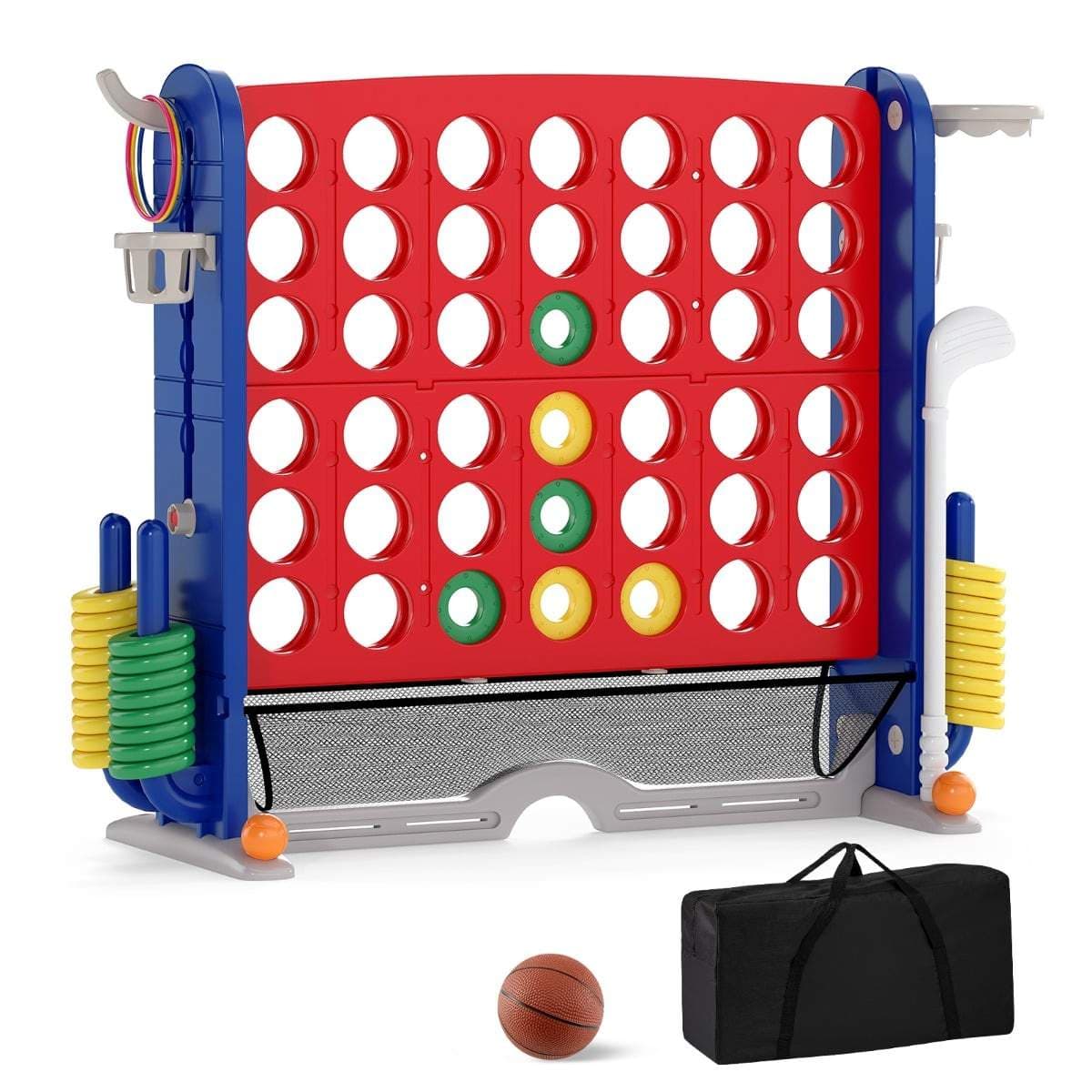 4-i-1 Giant Connect-spilsæt med basketball og golf