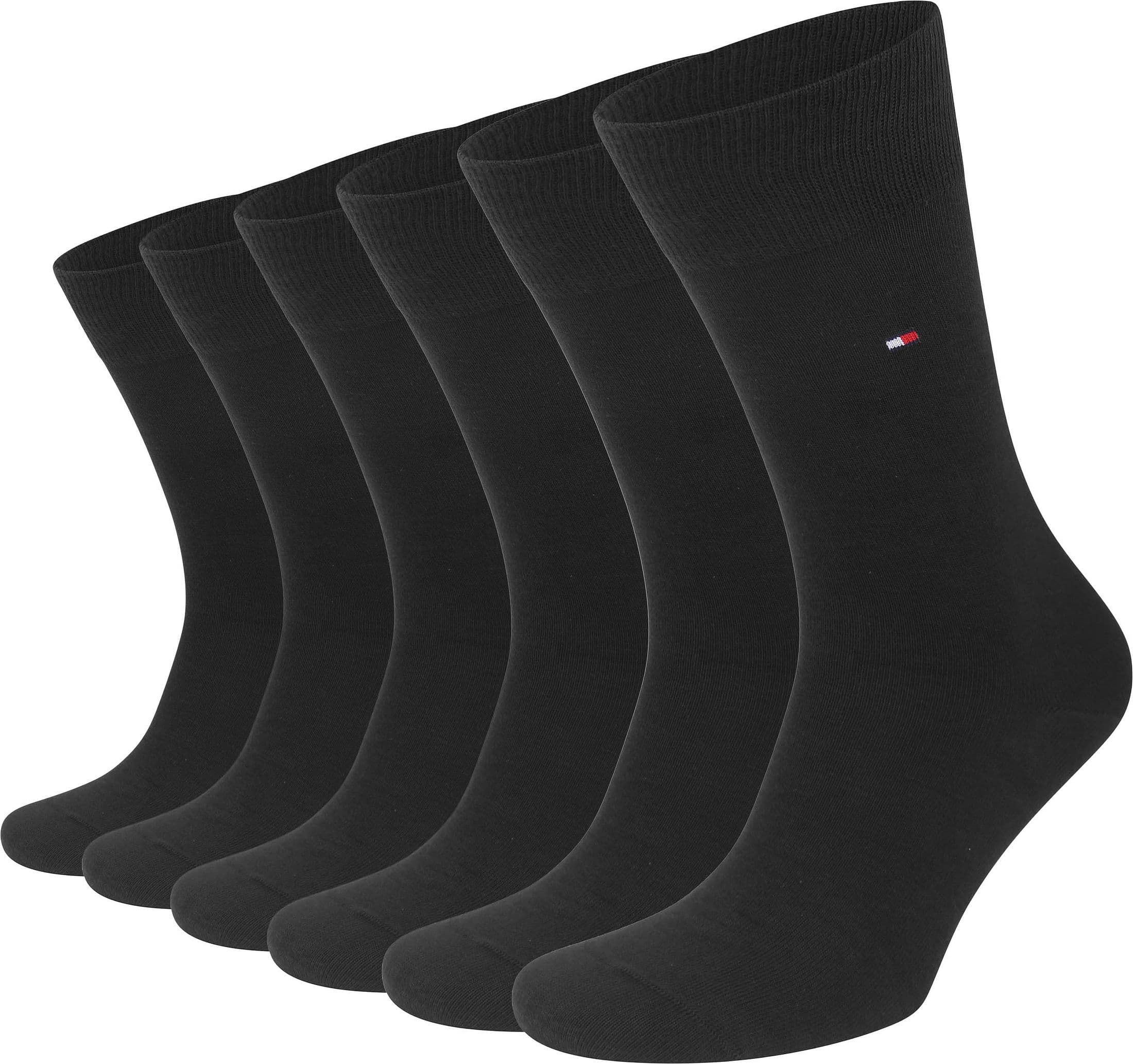 Tommy Hilfiger Classic stribede sokker 6-pak sort Sort måle 39-42