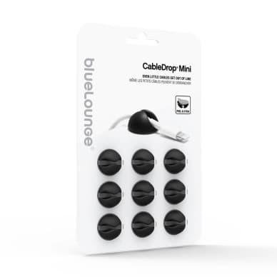 Bluelounge Bluelounge CableDrop Mini 9-pack, Sort 8886466090982 Modsvarer: N/A