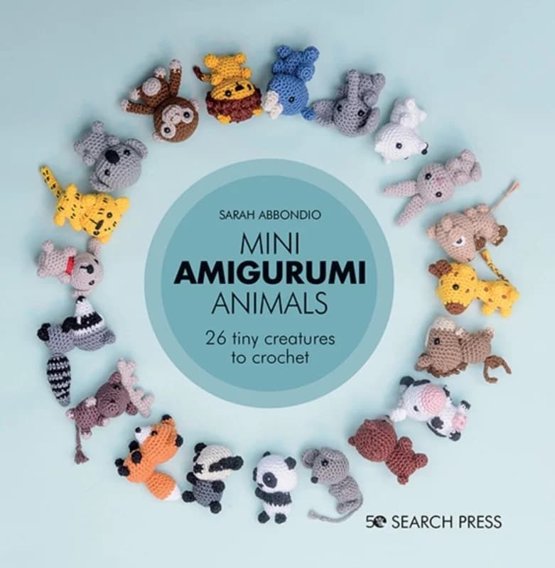 Mini Amigurumi Animals - 26 Tiny Creatures to Crochet - Sarah Abbondio - Hardback Bog - Search Press Ltd - 2020 - Engelsk - Booktok.dk