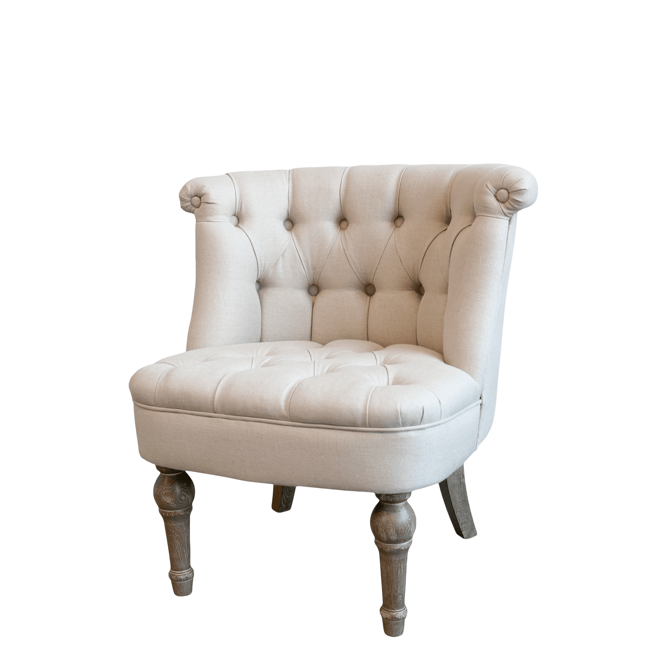 CHIC ANTIQUE FRANSK LÆNESTOL HØR HVID - 71
