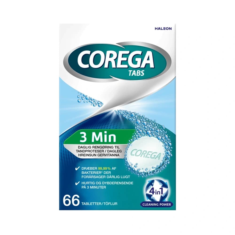 Corega Tabs 3 Minutes - 66 stk