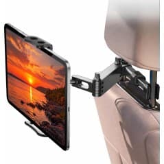 Biltabletholder til nakkestøtte – 360° justerbar til iPad/Switch/telefon 4"-10,6"