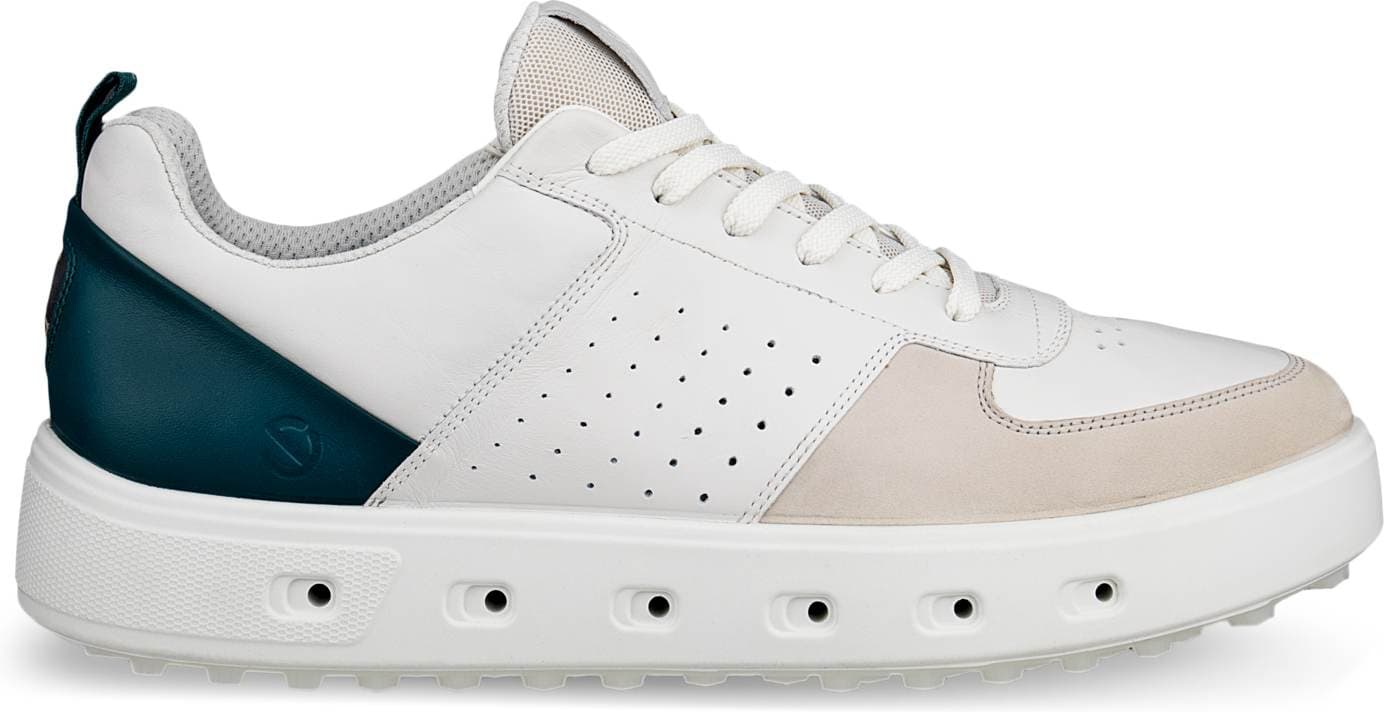 Ecco Street 720 Vandtætte Herre Golfsko Uden Spikes - Gravel/White/Bay Green - Str. 42 Normal