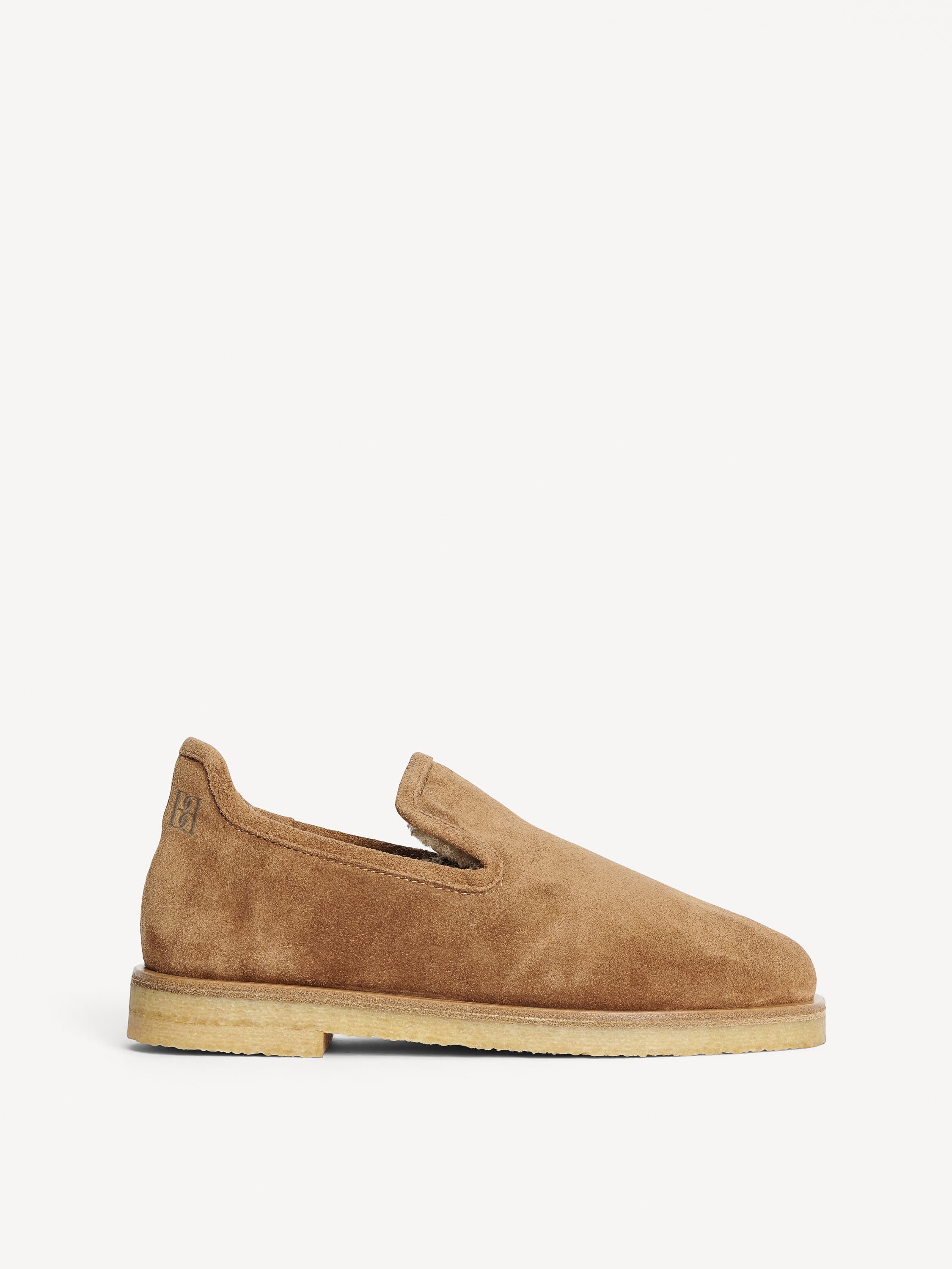 Romine slippers i ruskind