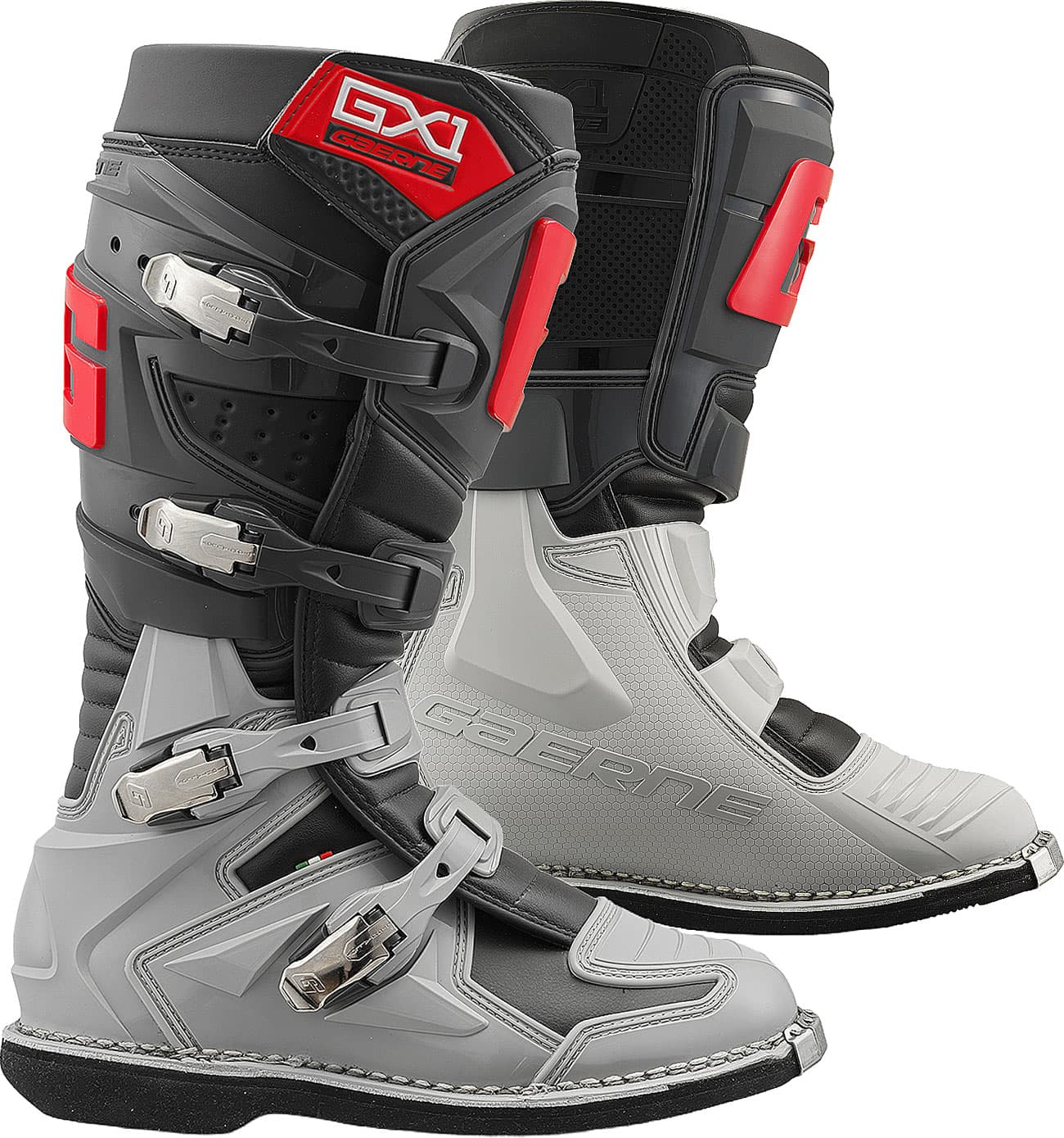 Gaerne GX-1 Goodyear, støvler , farve: Mørkegrå/Grå/Rød , størrelse: 40 EU