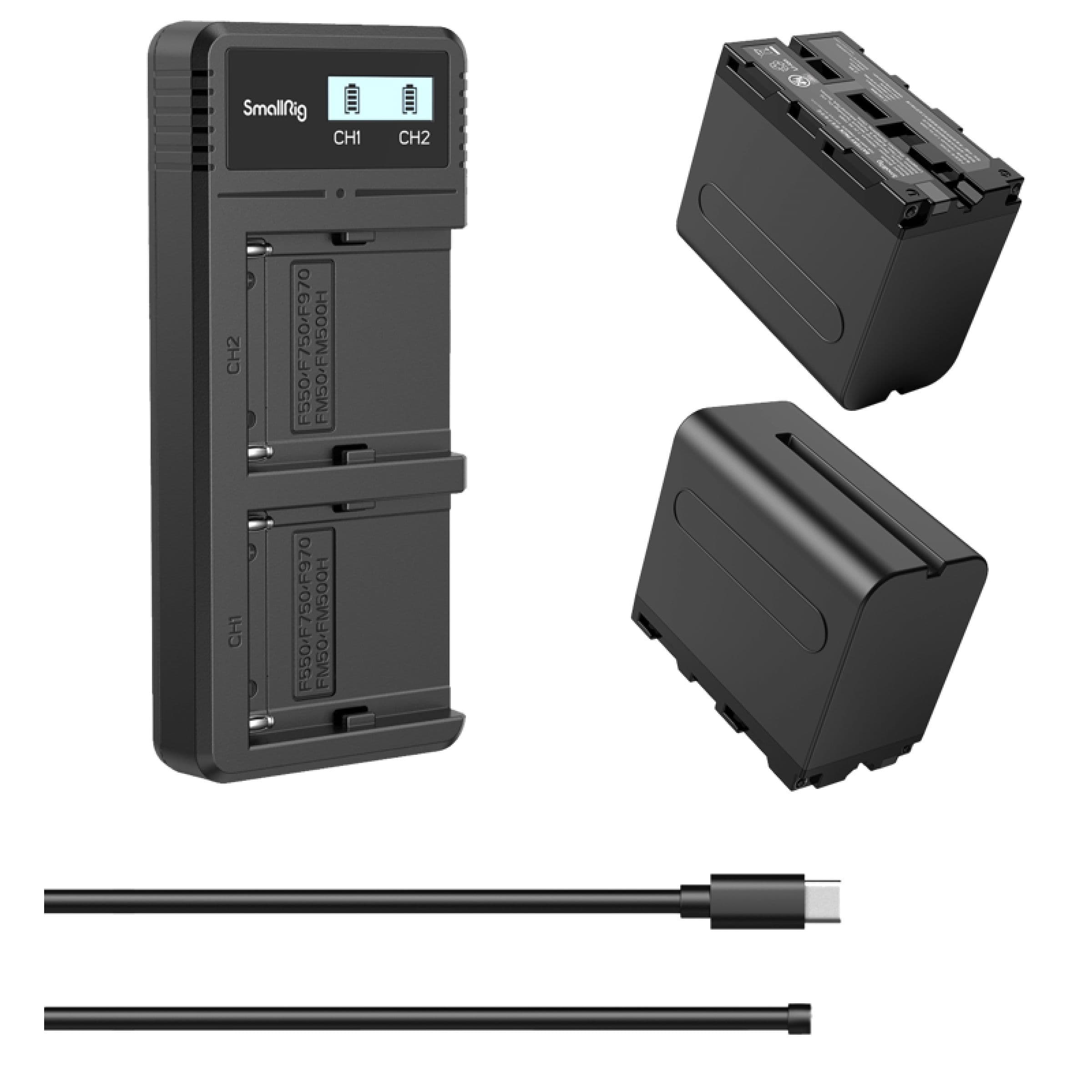 SmallRig 3823 NP-F970 Battery & Charger Kit Batteri
