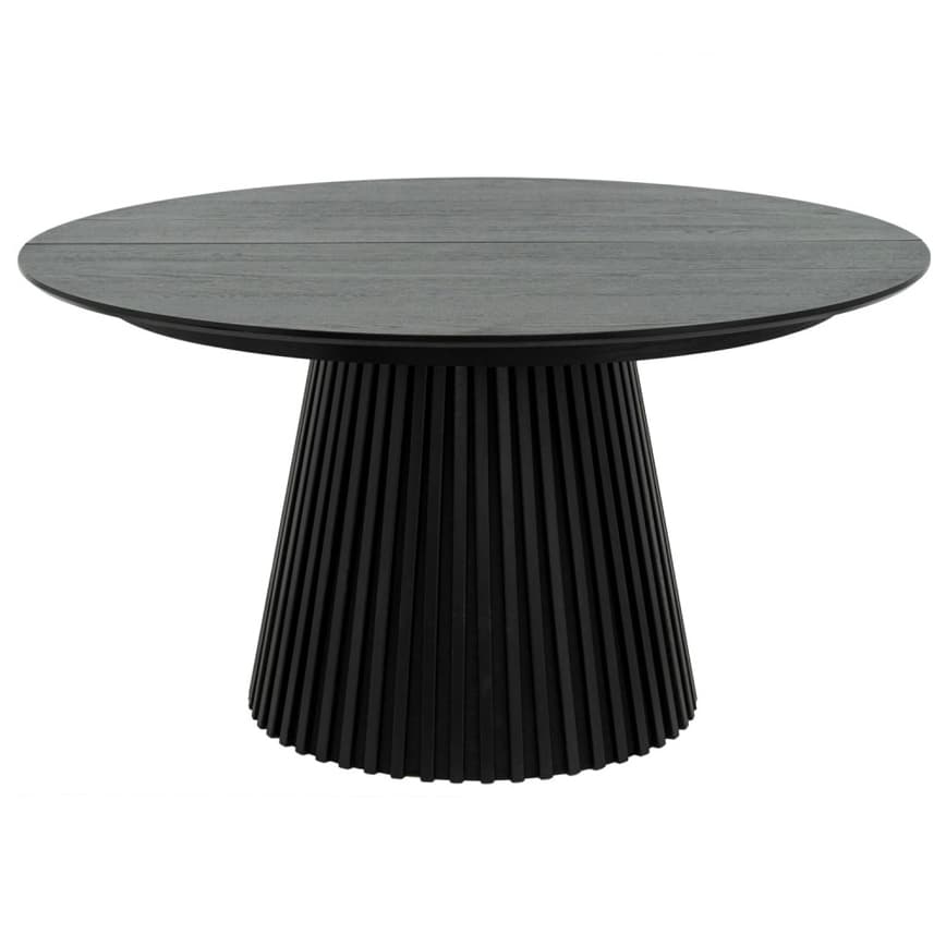 SVENDBORG SPISEBORD 140CM sort eg fin. incl 2 till. pl.