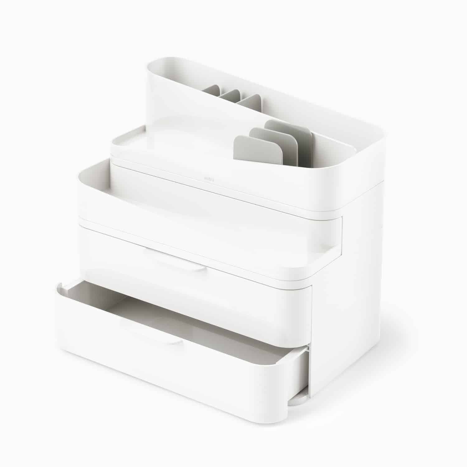 Umbra Makeup organizer med skuffer - Hvid - 27cm x 18cm x 25cm - Barbara